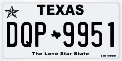 TX license plate DQP9951