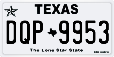 TX license plate DQP9953
