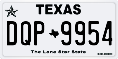 TX license plate DQP9954