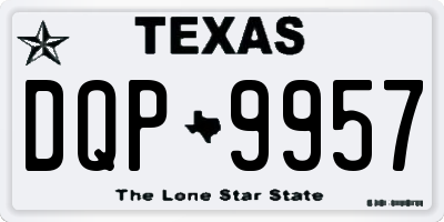 TX license plate DQP9957