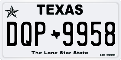 TX license plate DQP9958