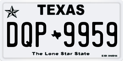 TX license plate DQP9959