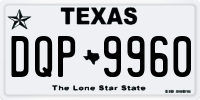 TX license plate DQP9960