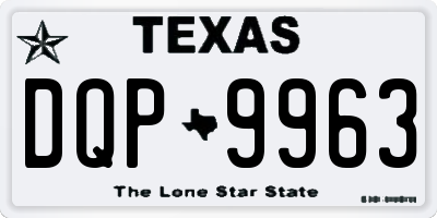 TX license plate DQP9963