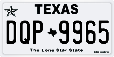 TX license plate DQP9965