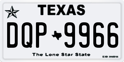 TX license plate DQP9966