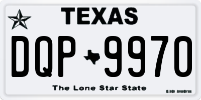 TX license plate DQP9970