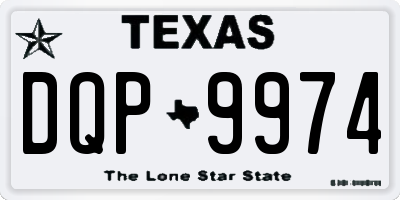TX license plate DQP9974