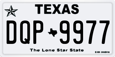 TX license plate DQP9977