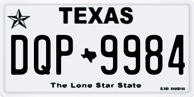 TX license plate DQP9984