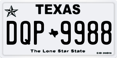 TX license plate DQP9988
