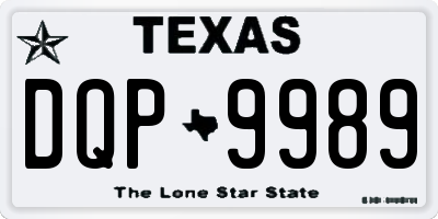 TX license plate DQP9989