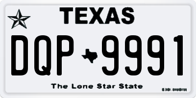 TX license plate DQP9991