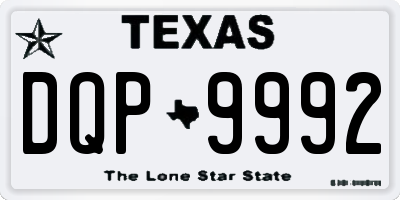 TX license plate DQP9992
