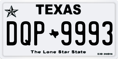 TX license plate DQP9993