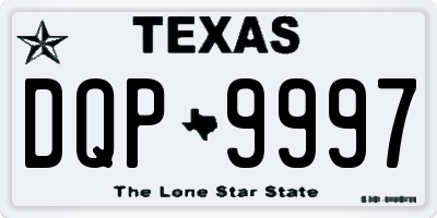 TX license plate DQP9997
