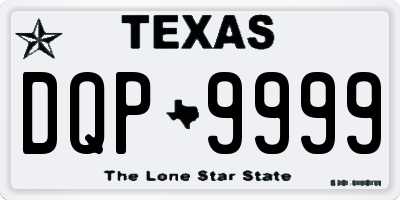 TX license plate DQP9999