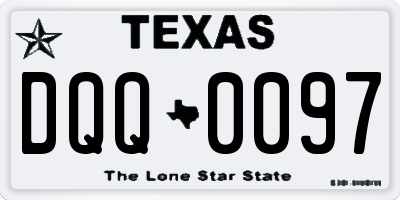 TX license plate DQQ0097