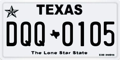 TX license plate DQQ0105