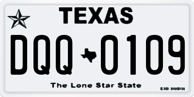 TX license plate DQQ0109