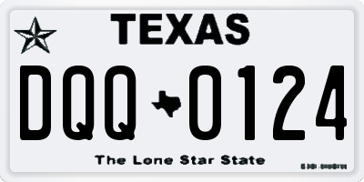 TX license plate DQQ0124