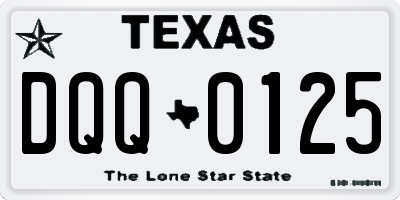 TX license plate DQQ0125