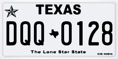 TX license plate DQQ0128
