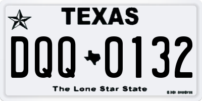 TX license plate DQQ0132