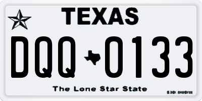 TX license plate DQQ0133