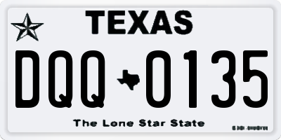 TX license plate DQQ0135