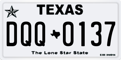 TX license plate DQQ0137