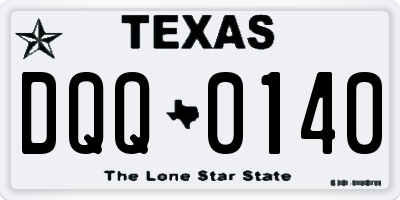 TX license plate DQQ0140