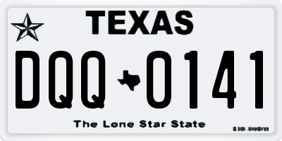 TX license plate DQQ0141