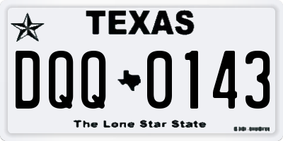 TX license plate DQQ0143
