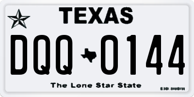 TX license plate DQQ0144