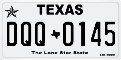 TX license plate DQQ0145