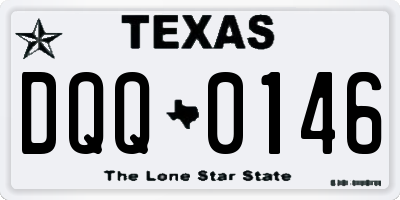 TX license plate DQQ0146