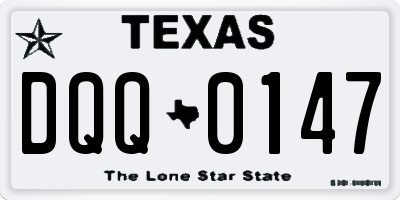 TX license plate DQQ0147
