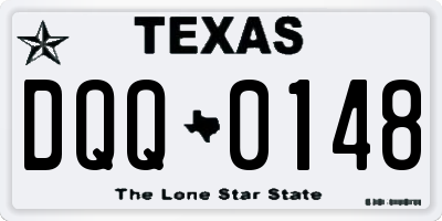 TX license plate DQQ0148