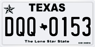 TX license plate DQQ0153