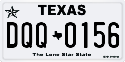 TX license plate DQQ0156