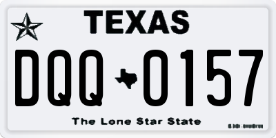 TX license plate DQQ0157