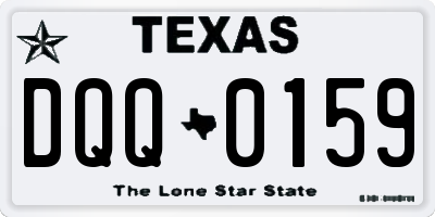 TX license plate DQQ0159