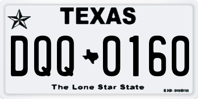 TX license plate DQQ0160