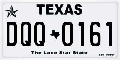 TX license plate DQQ0161