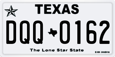 TX license plate DQQ0162