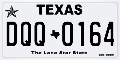 TX license plate DQQ0164