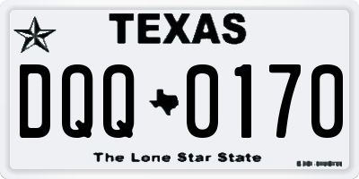 TX license plate DQQ0170