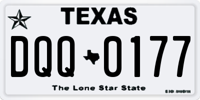 TX license plate DQQ0177