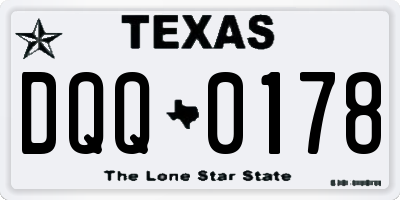TX license plate DQQ0178
